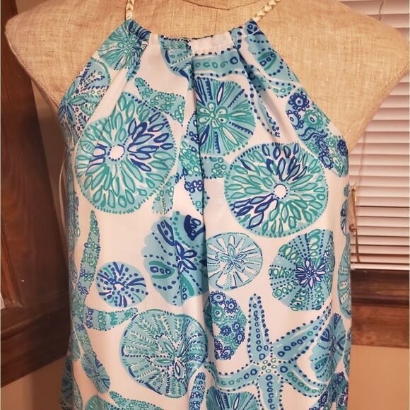 NWT Lilly Pulitzer target blue seashell blouse - Picture 2 of 5